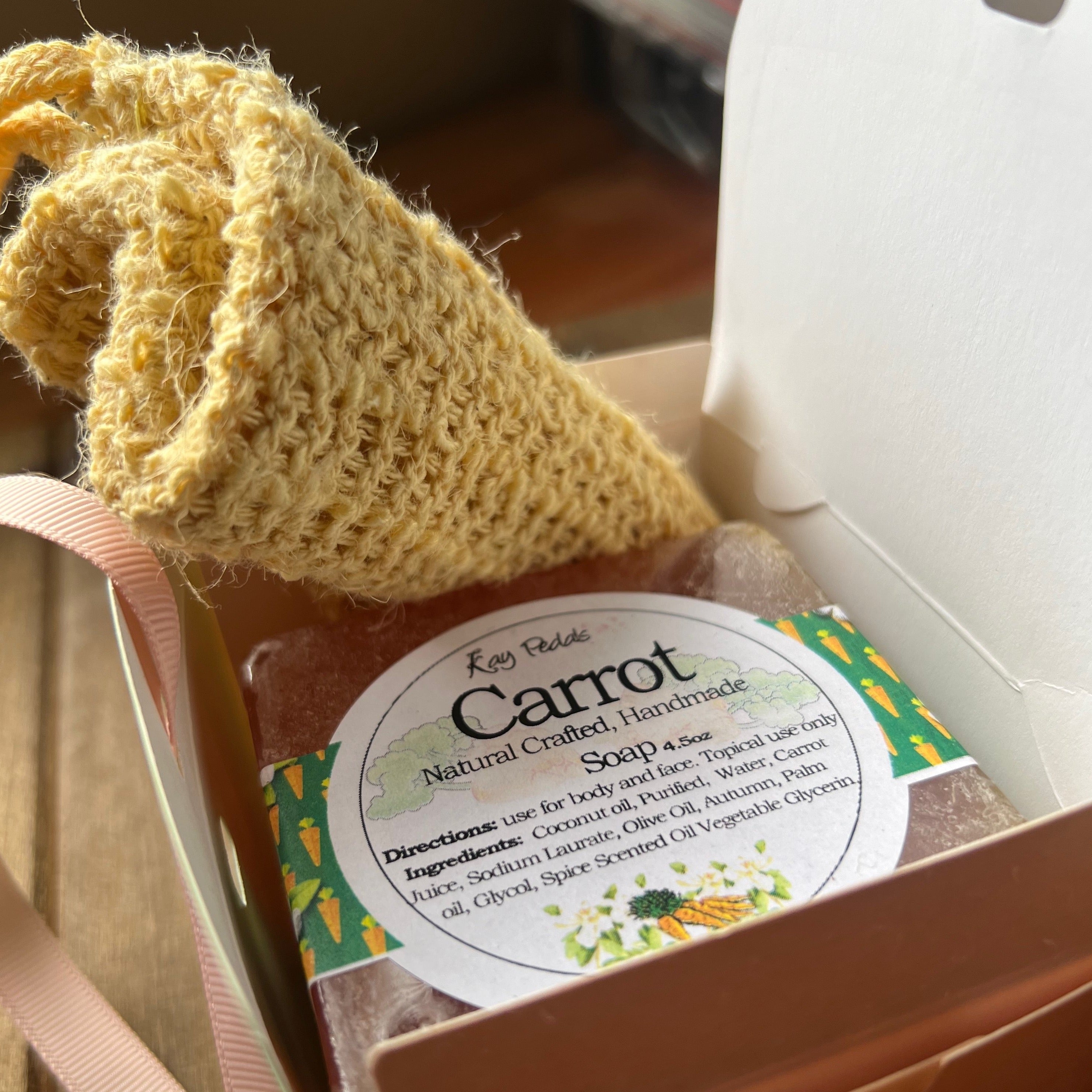 Carrot Soap Bundle Two 4.5 Ounces Bars With Pouch For Skin - Rosetta Creative Boutique